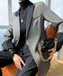 Contrast Lapel Sharp Tailored Jacket